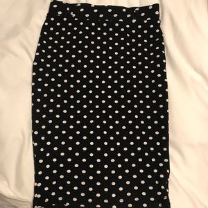 Retro Style Polka Dot Pencil Skirt